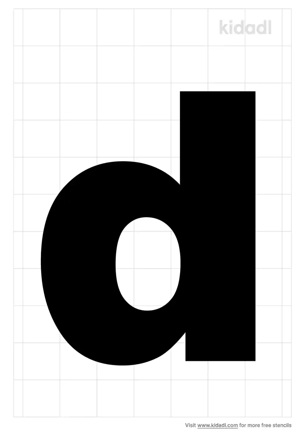 Lowercase D Stencil