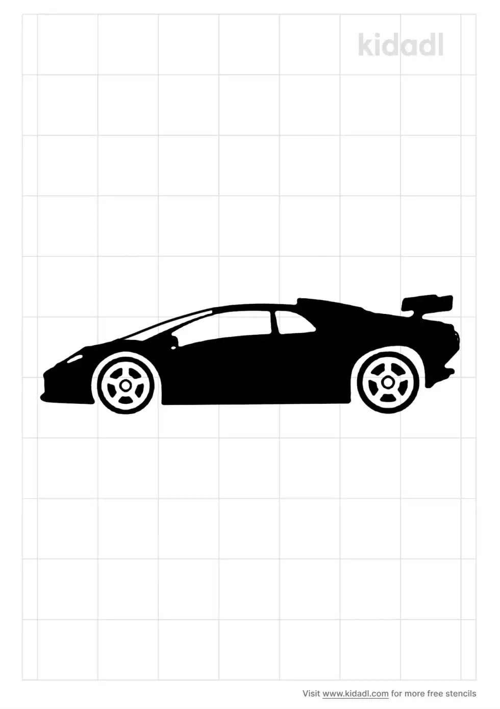 Sports Car Stencil