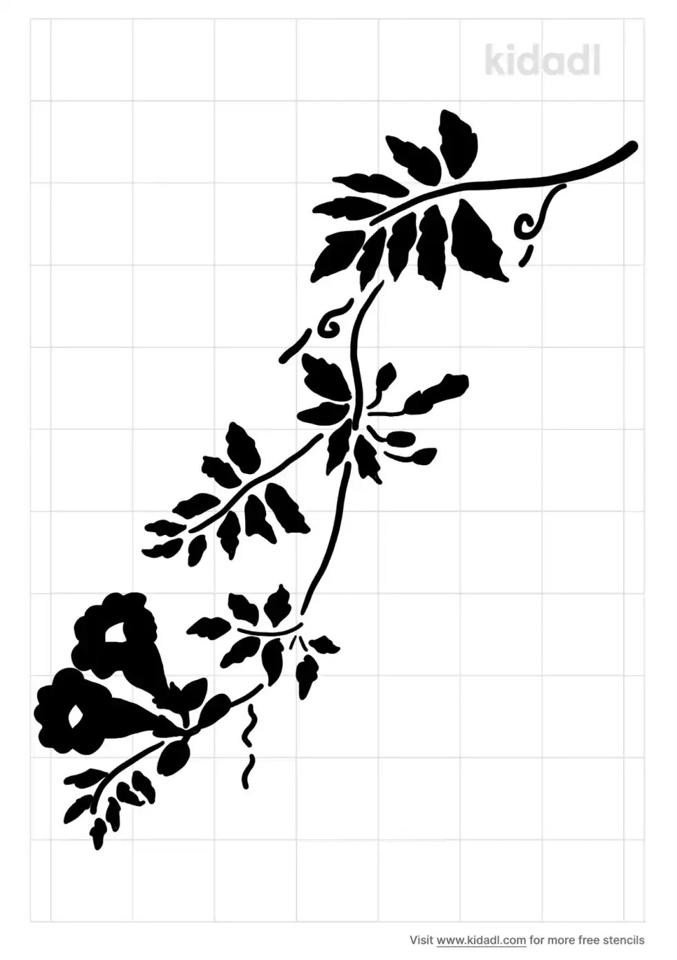 Trumpet Vine Stencil