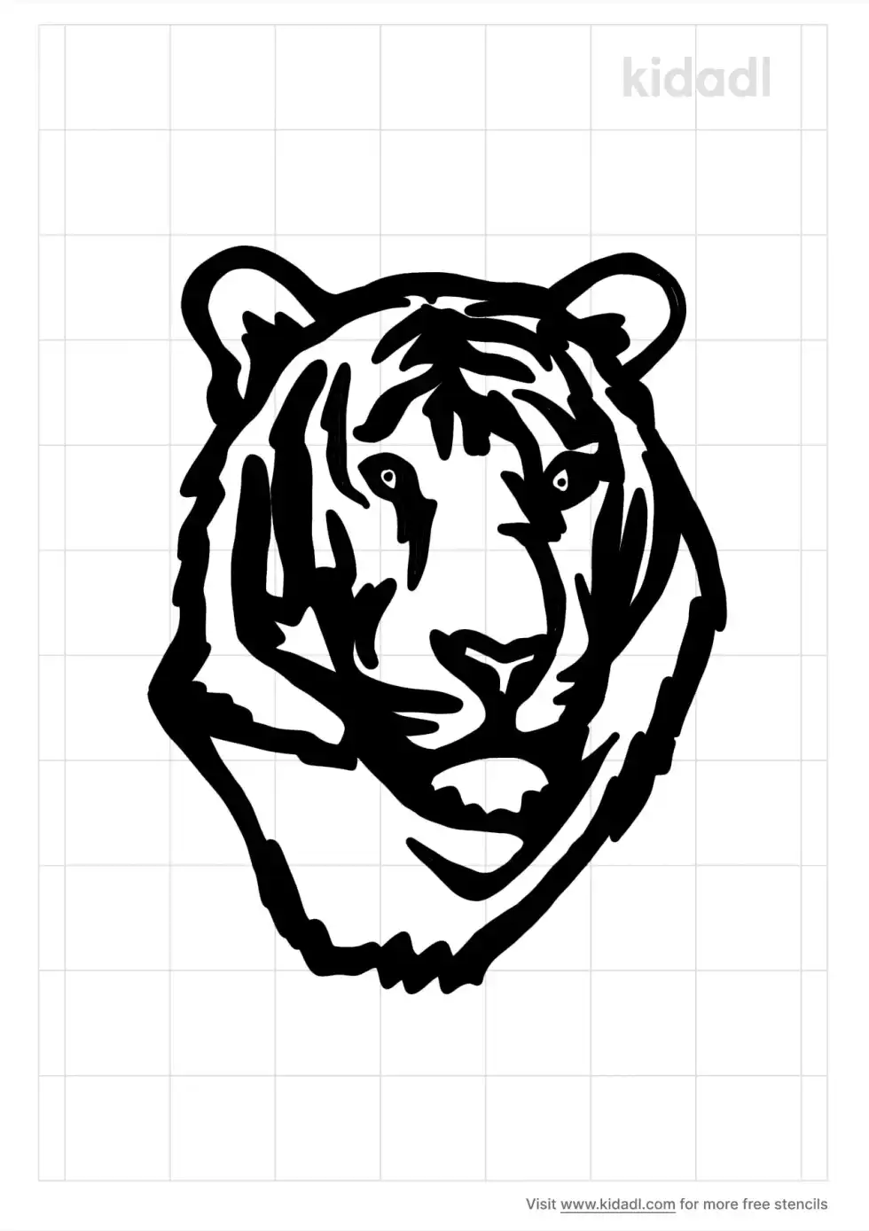 Snow Tiger Stencil