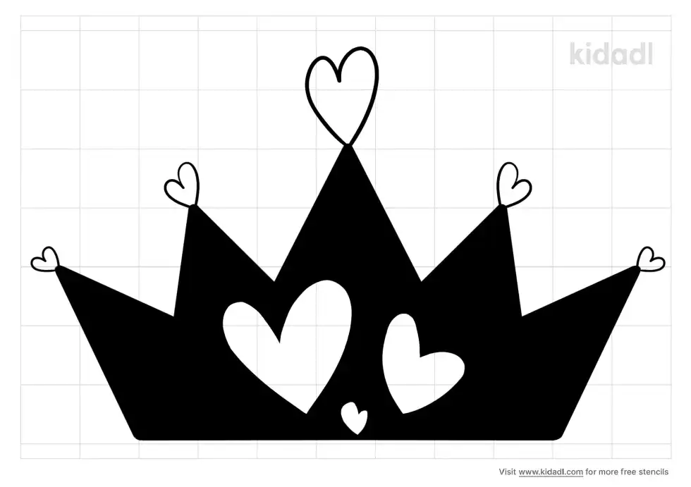 Princess Heart Stencil