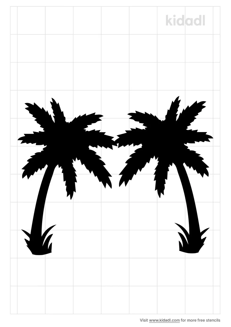 Two Palm Tree Stencil
