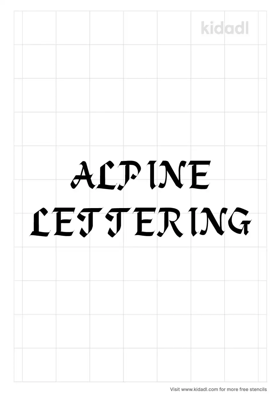 Alpine Lettering Stencil