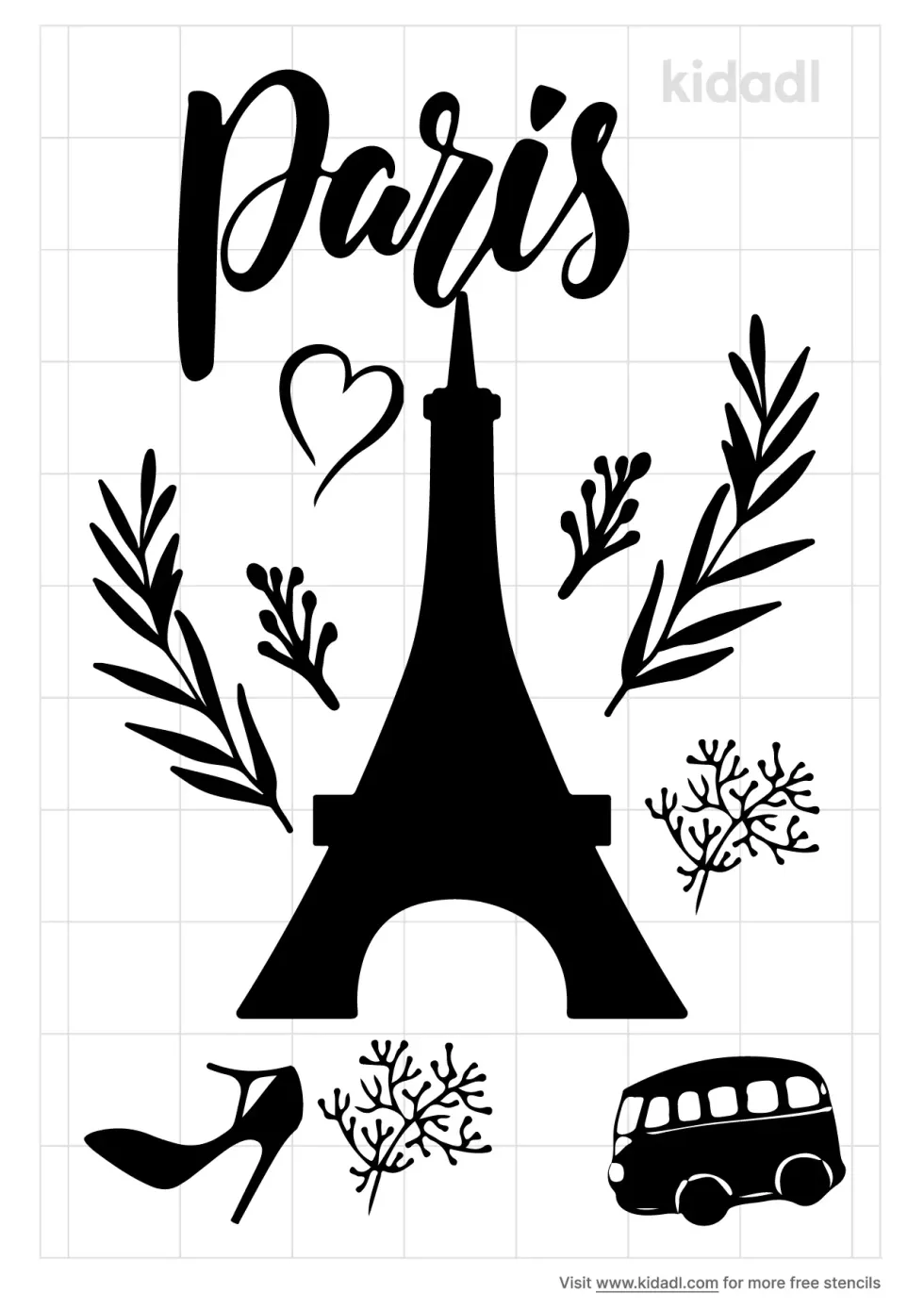 Fancy Paris Stencil