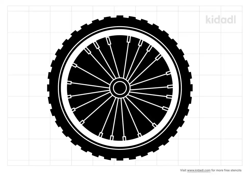Mountain Bike Tire Stencil