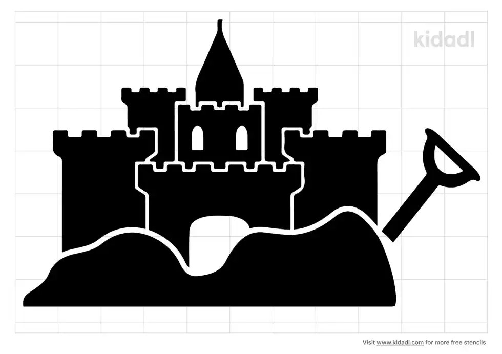 Sand Castle Stencil