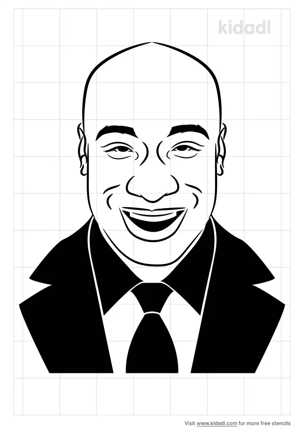 Michael Clarke Duncan Stencil