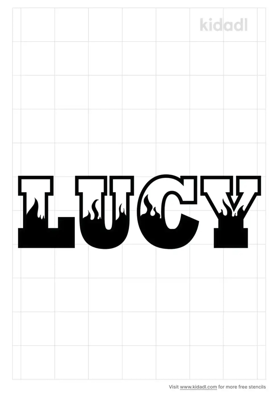 Lucy Name Stencil