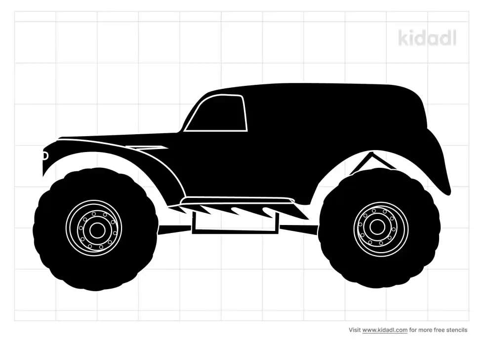 Monster Truck Stencil