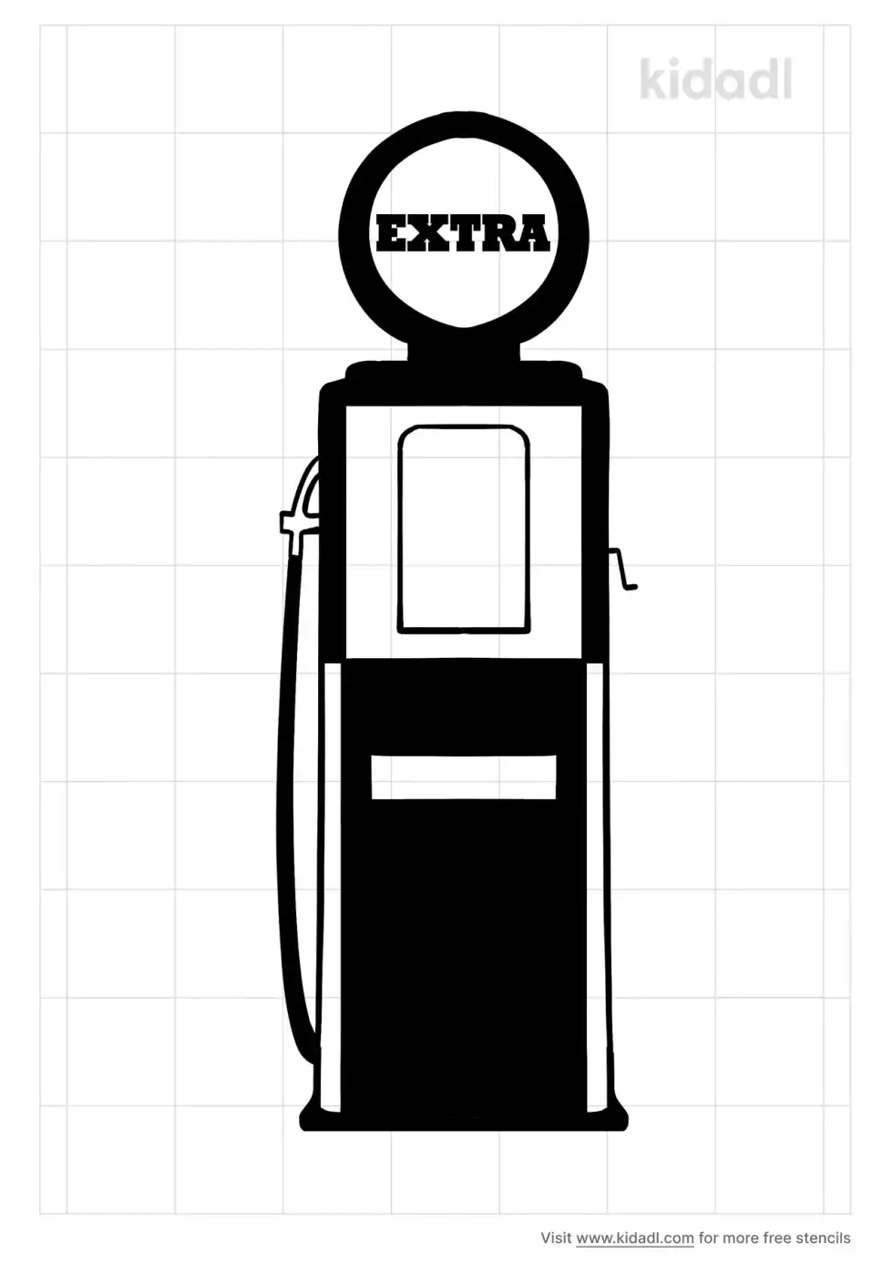 Old Gas Pump Stencil