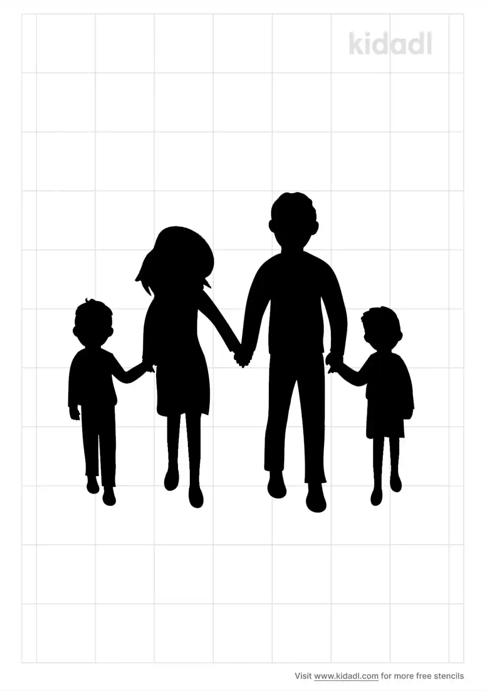 Mom Dad Boys Stencil