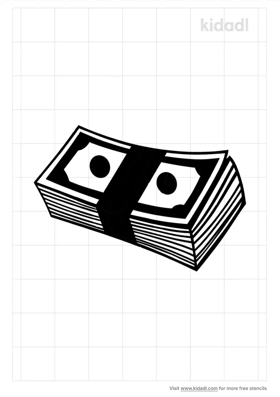Money Stack Stencil
