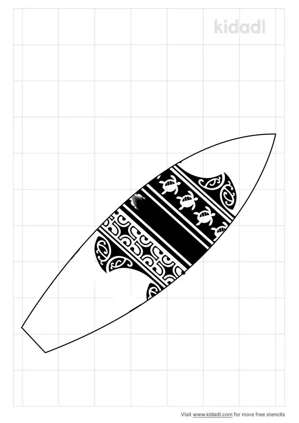Tribal Surf Stencil