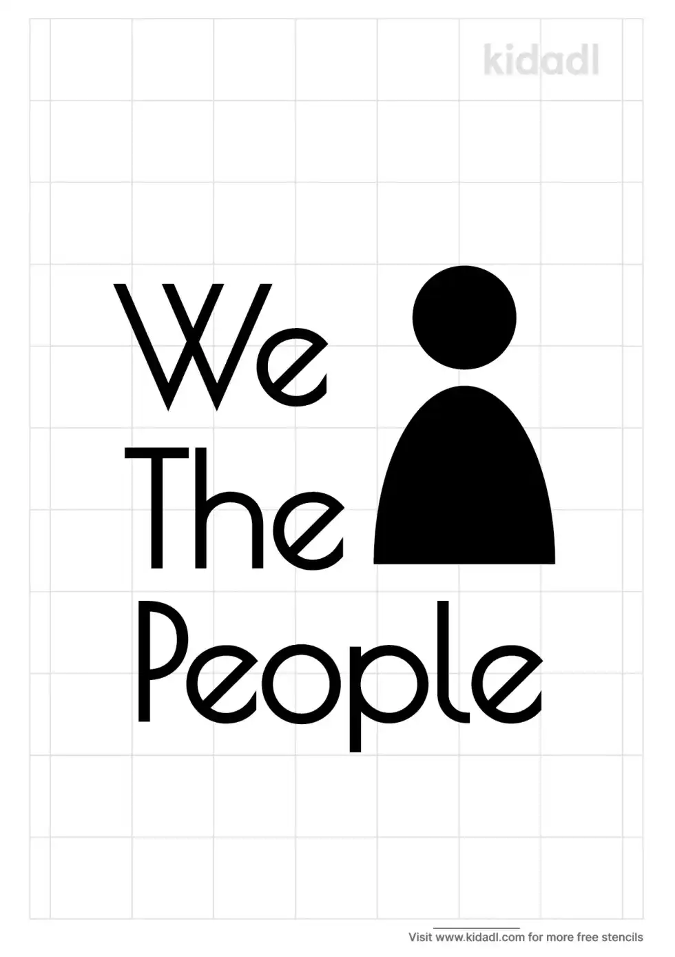 We The People Stencil