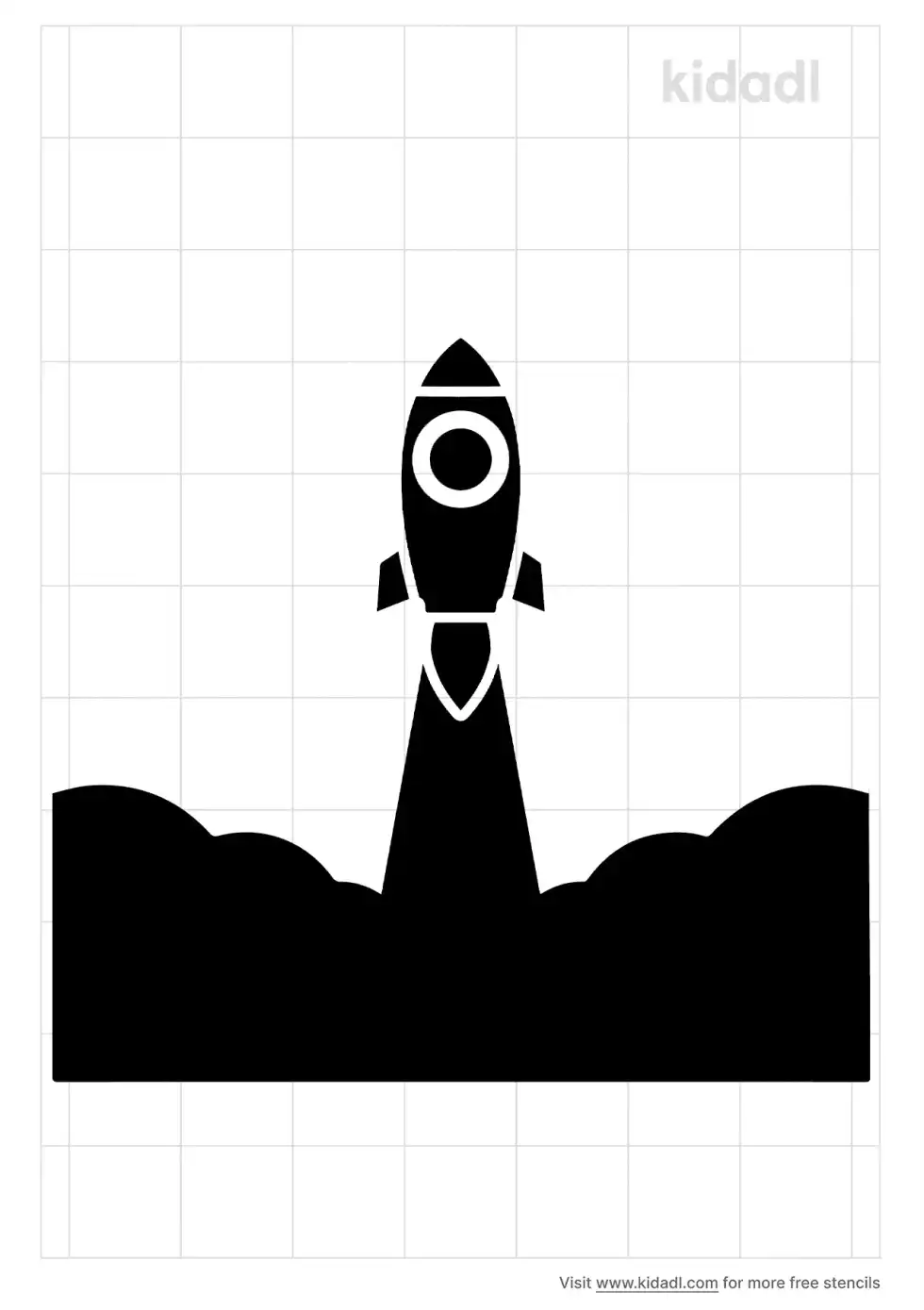 Rocket Launching Stencil