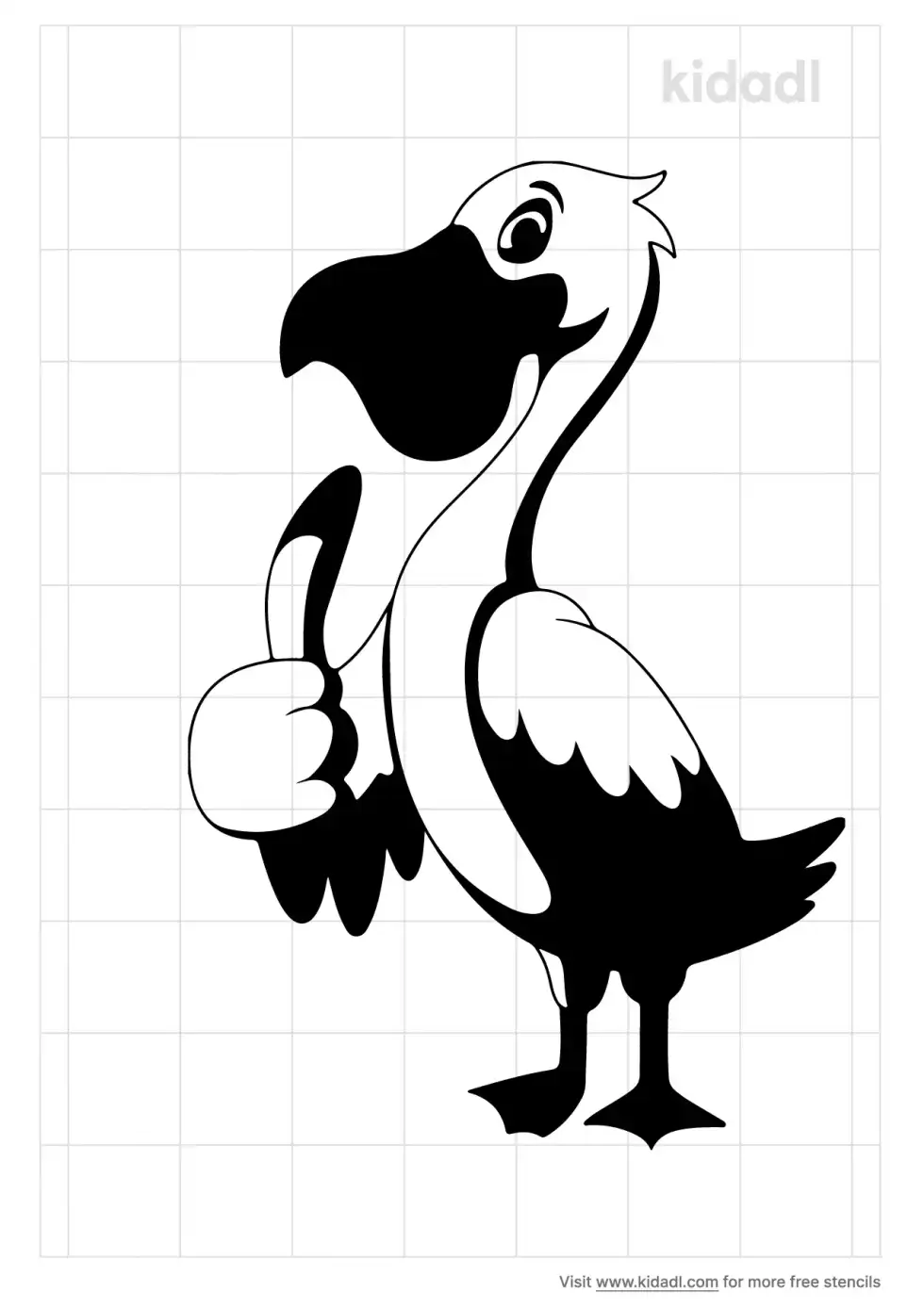 Pelican Legs And Feet Stencil