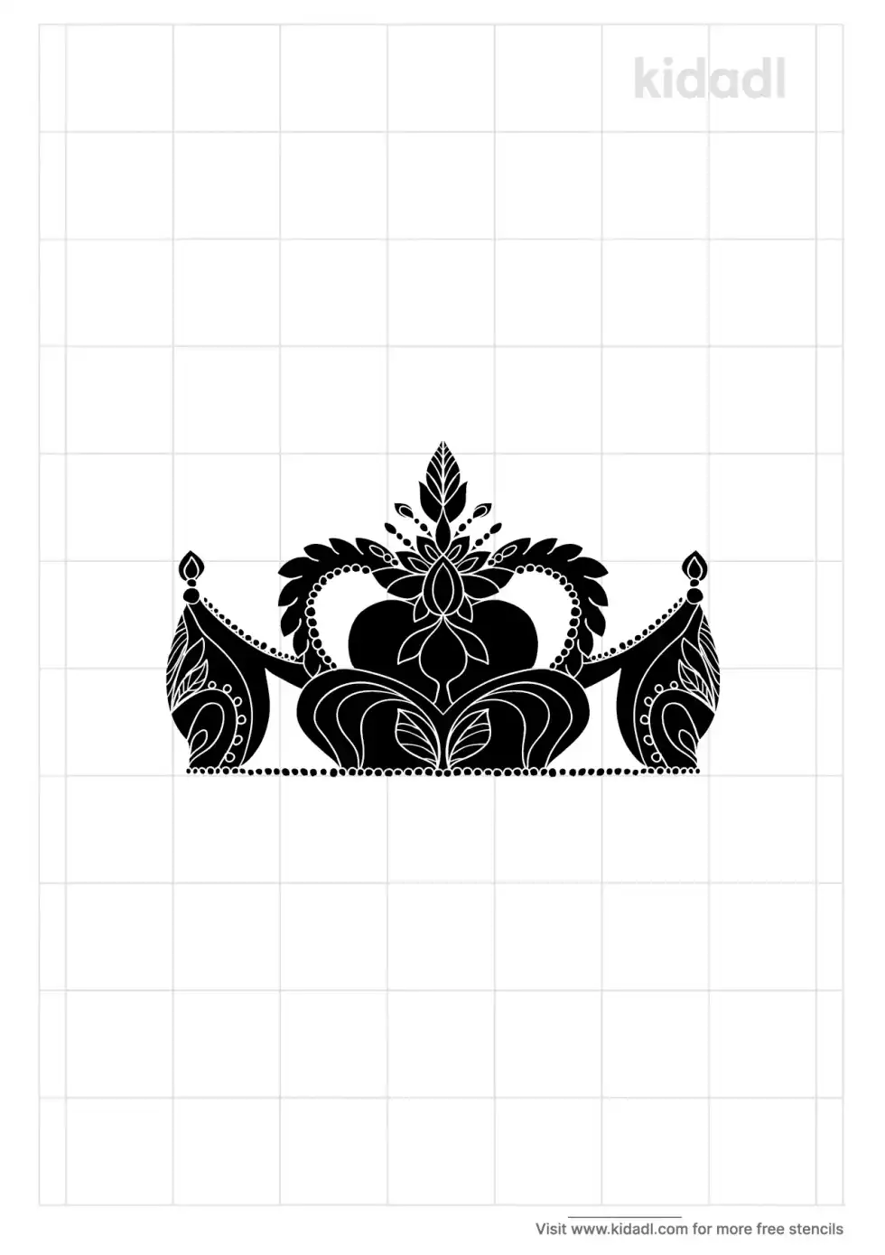 Kids Tiara Stencil