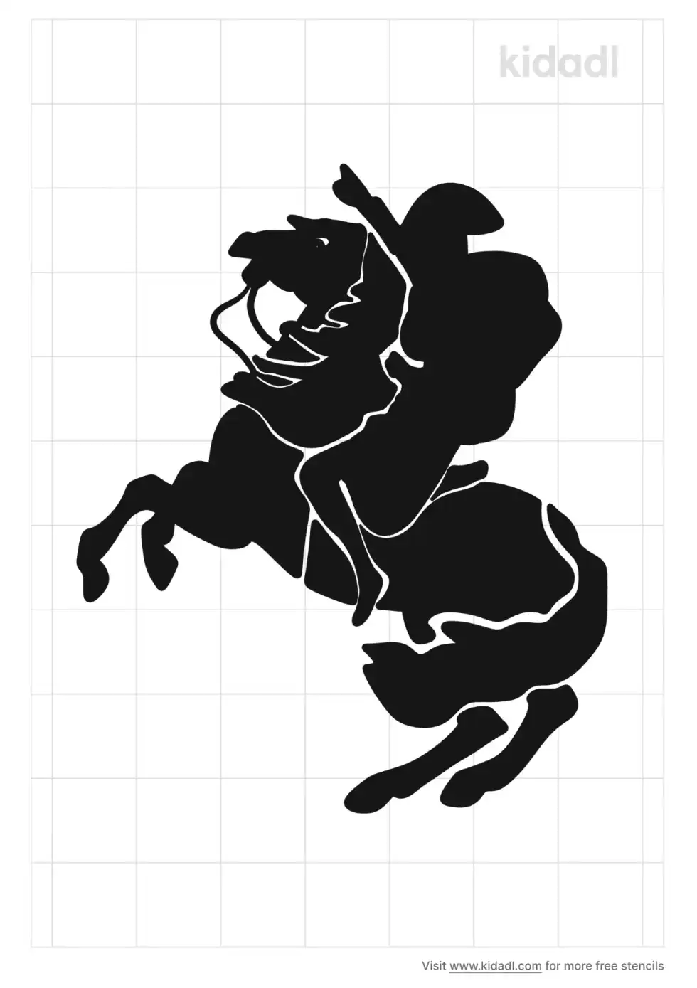 Napoleon Crossing The Alps Stencil