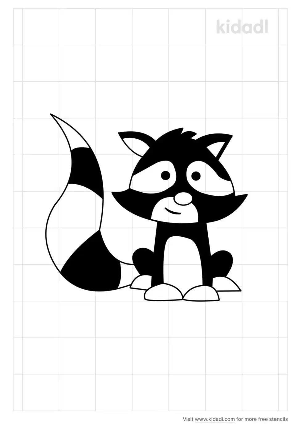 Easy Raccoon Stencil (Easy)