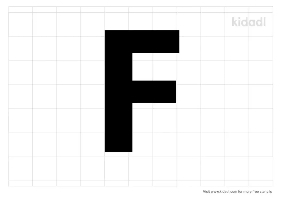 Alphabet Letter F Stencil