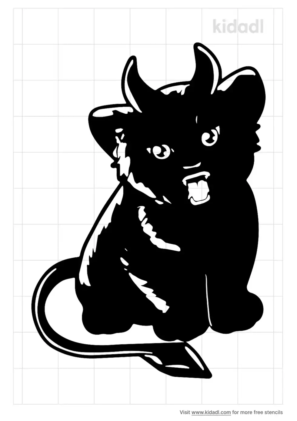 Evil Cat Stencil
