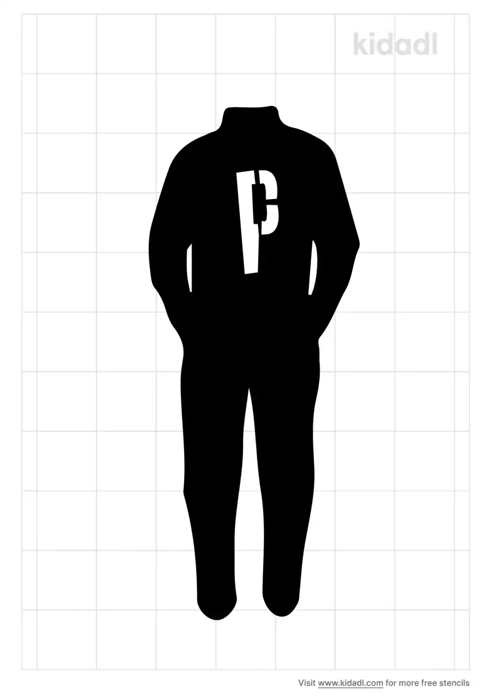 Prison Jacket With P In Back Stencil