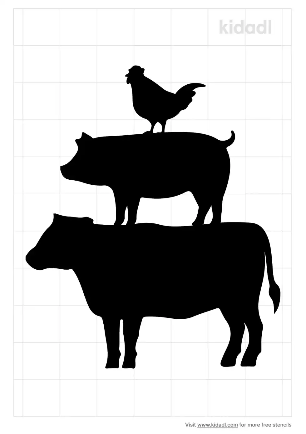 Beef Pork Chicken Stencil