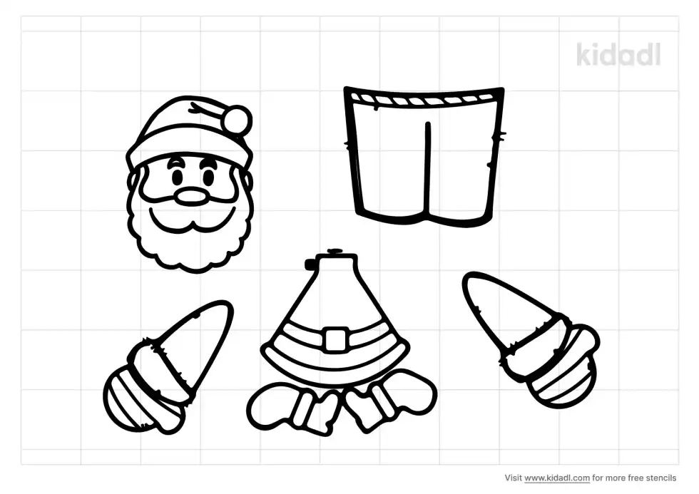 Easy Santa Claus Stencil (Easy)