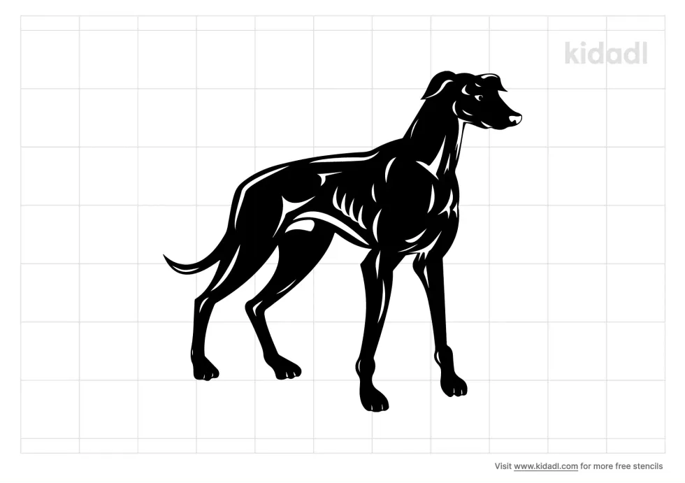 Greyhound Stencil