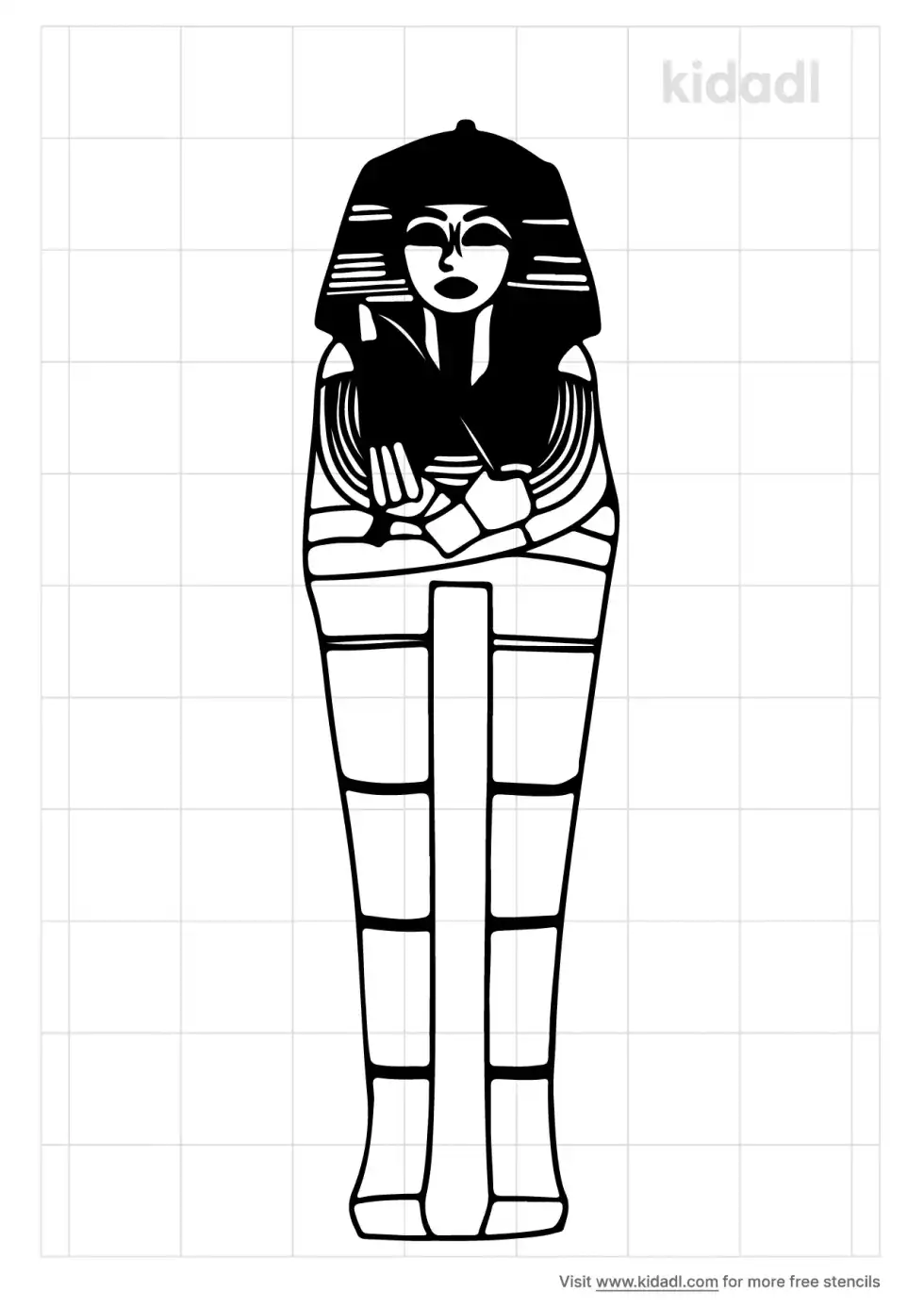 Mummy Tomb Full Body Stencil