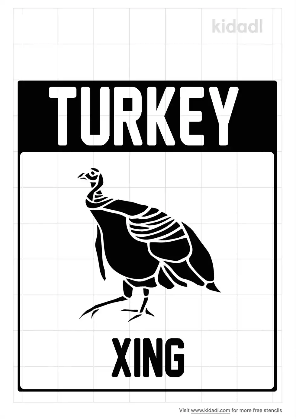 Turkey Crossing Stencil