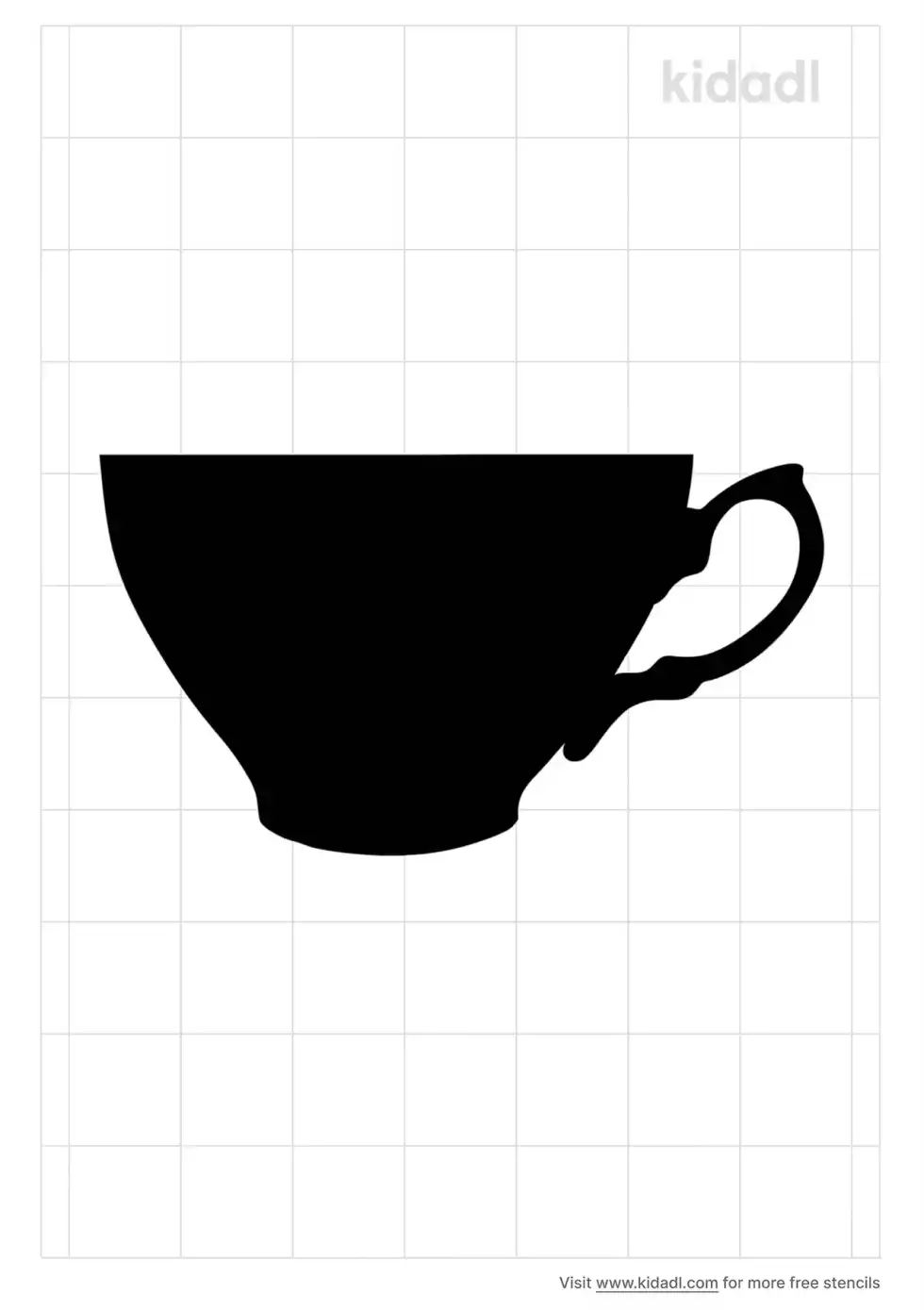 Vintage Tea Cup Stencil