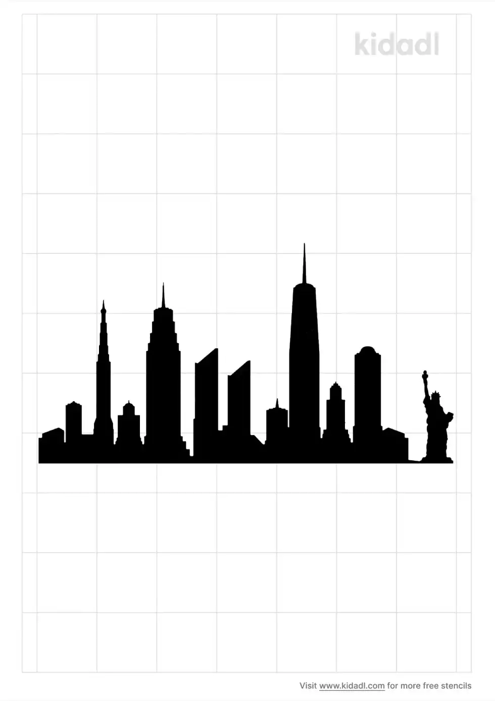 Manhattan Skyline Stencil