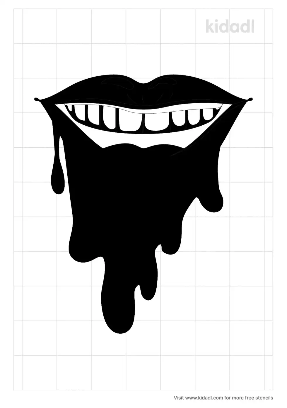 Dripping Lips Stencil