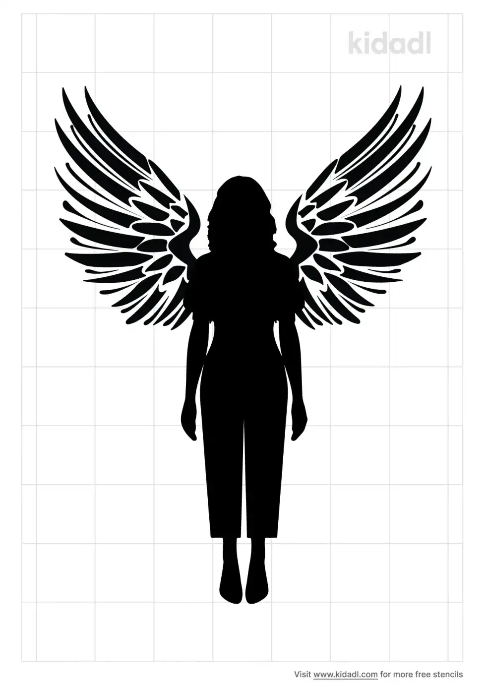 Woman With Wings Stencil