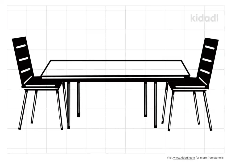 Kitchen Chairs Stencil