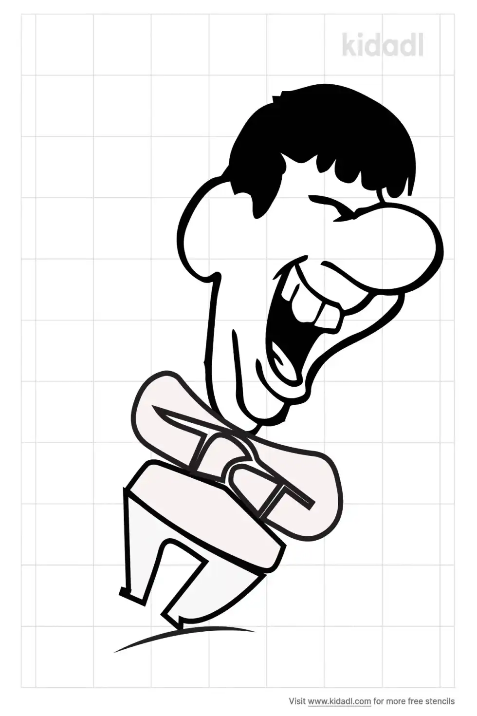 Laugh Man Stencil