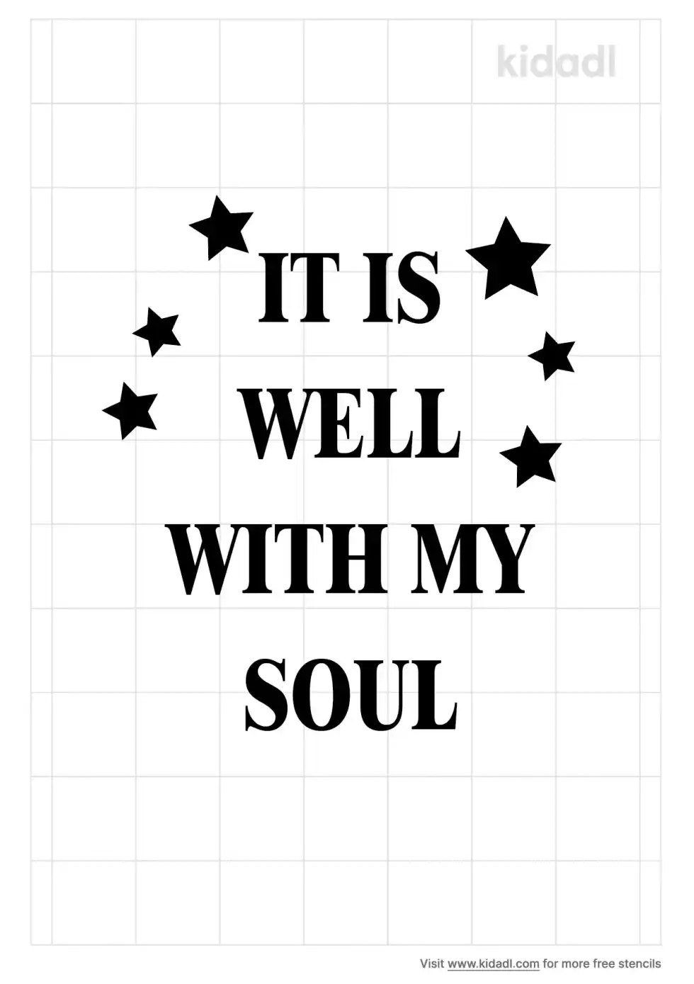 It Is Well With My Soul Stencil