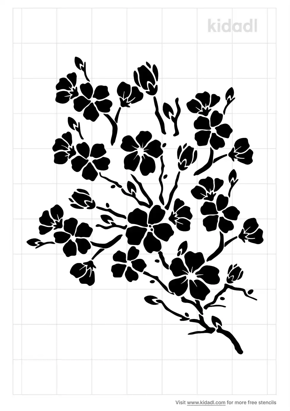 Sakura Tree Stencil