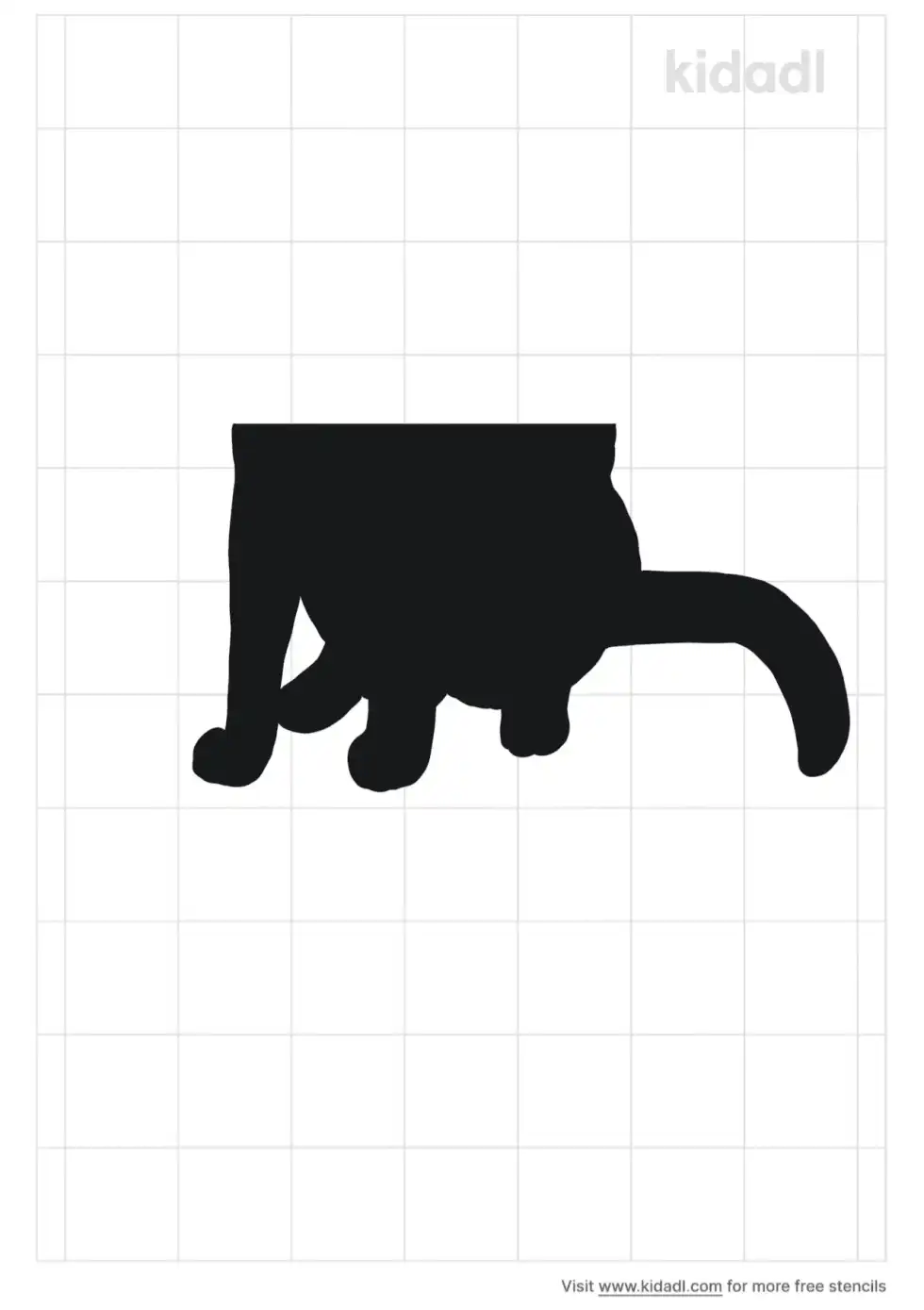 Sitting Cat Feet Stencil