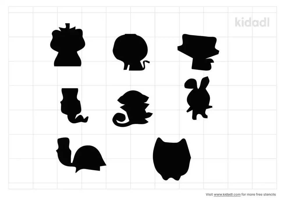 Cute Baby Animal Stencil