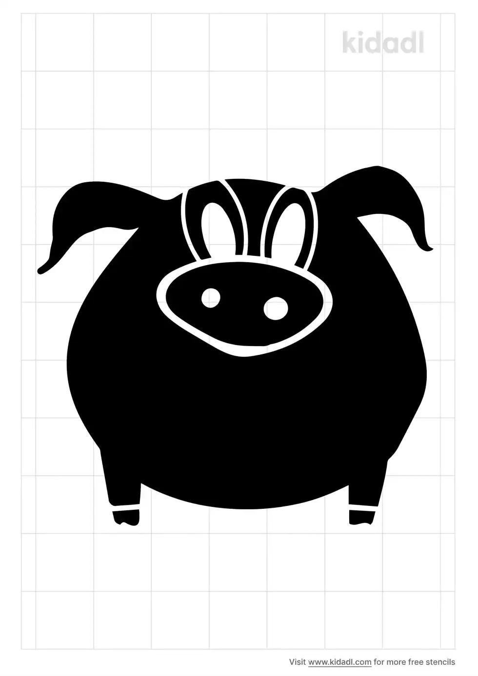Easy Pig Stencil (Easy)