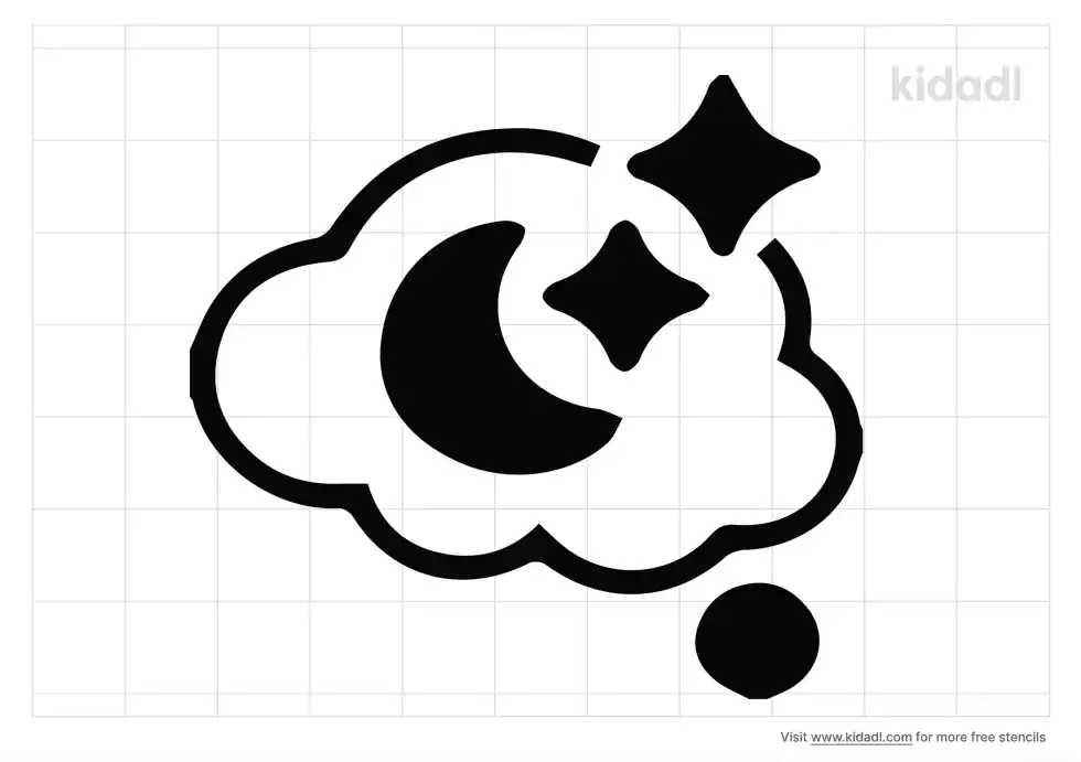 Moon Clouds Stencil