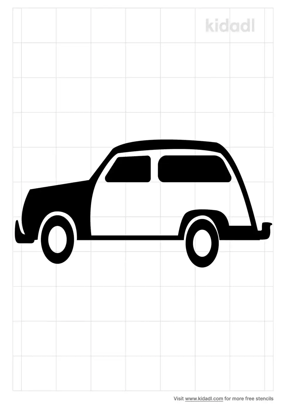 Old Surfer Car Stencil