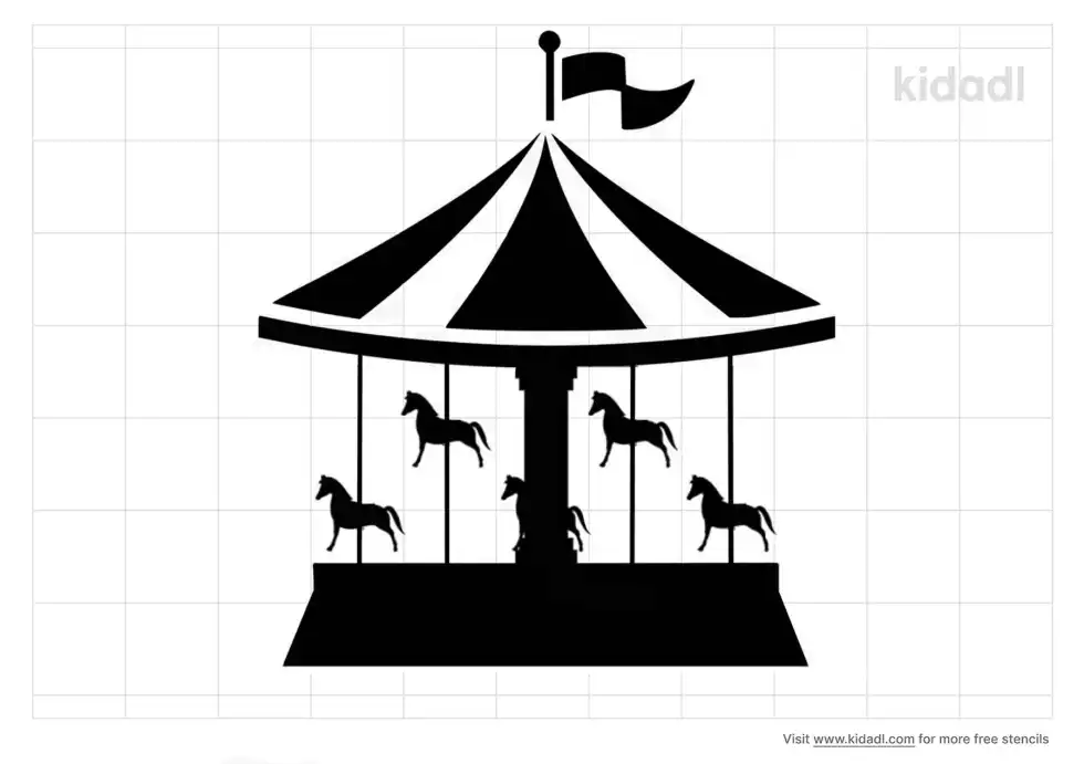 Vintage Carousel Stencil