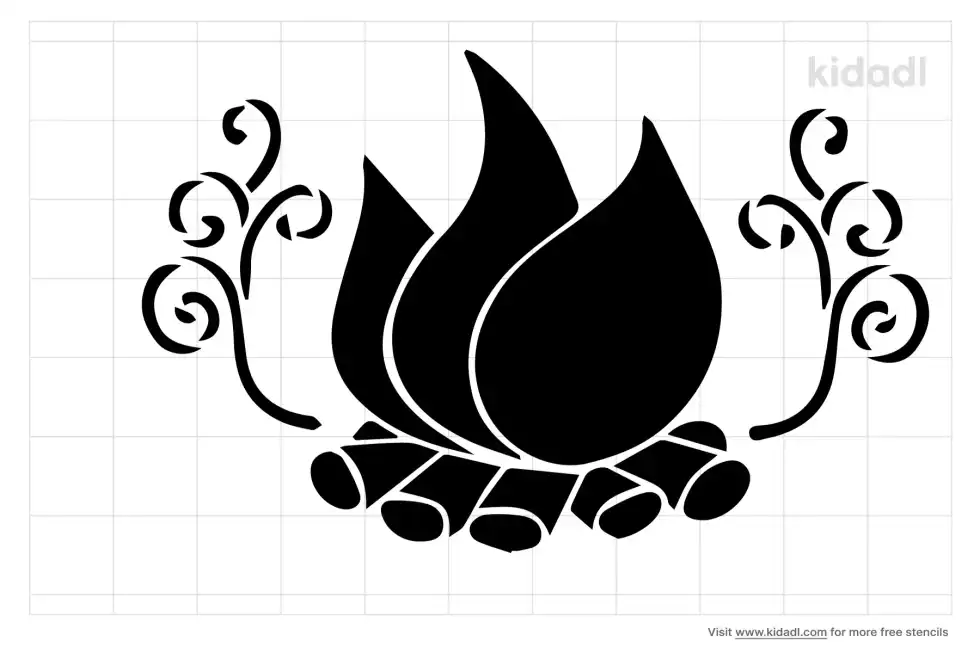 Fire Pit Stencil