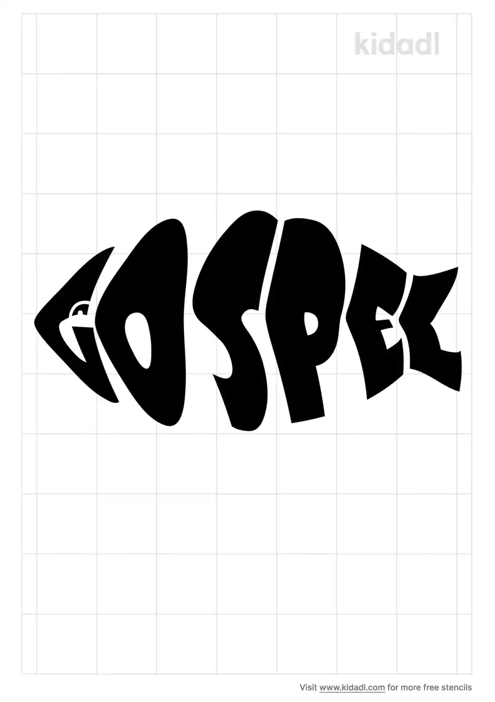 Gospel Fish Stencil