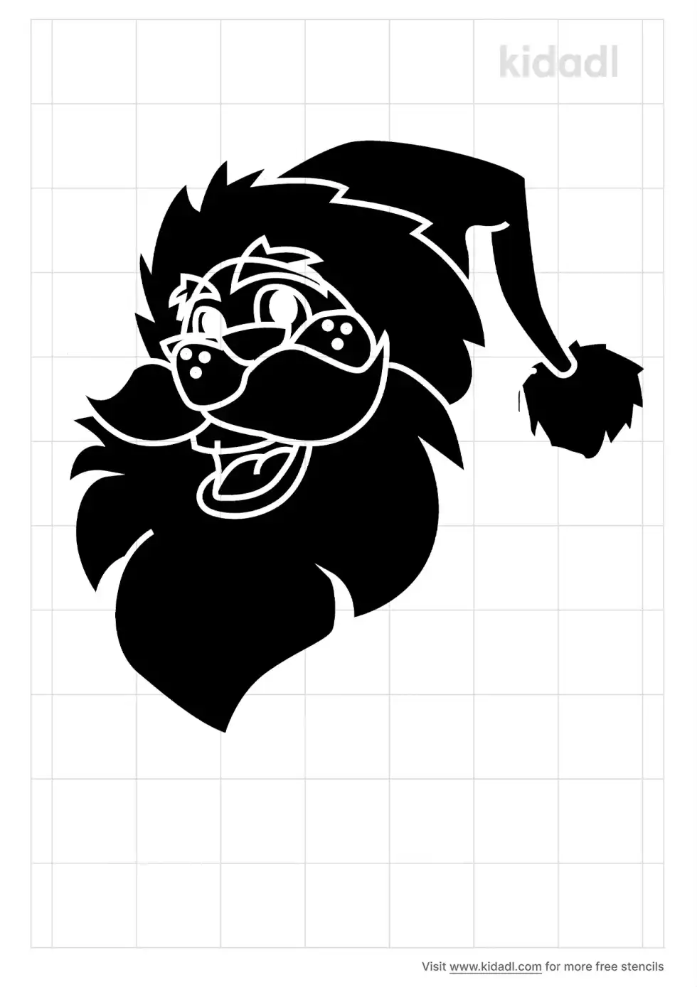 Santa Face Stencil