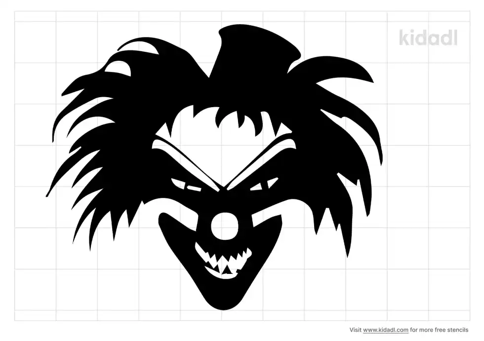 Scary Clown Stencil