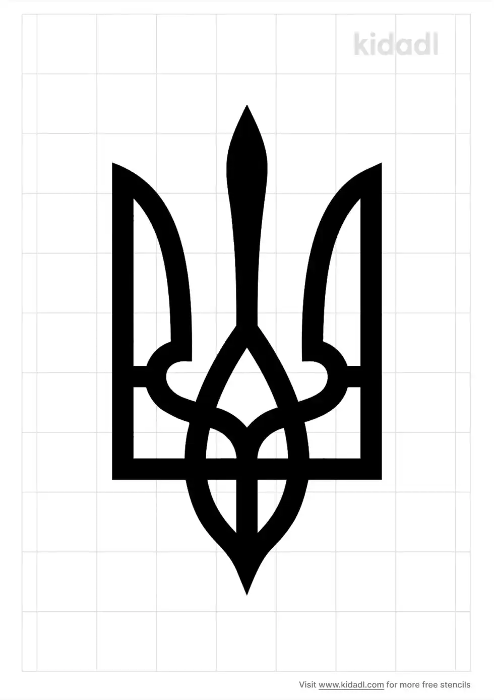 Ukraine Coat Of Arms Stencil